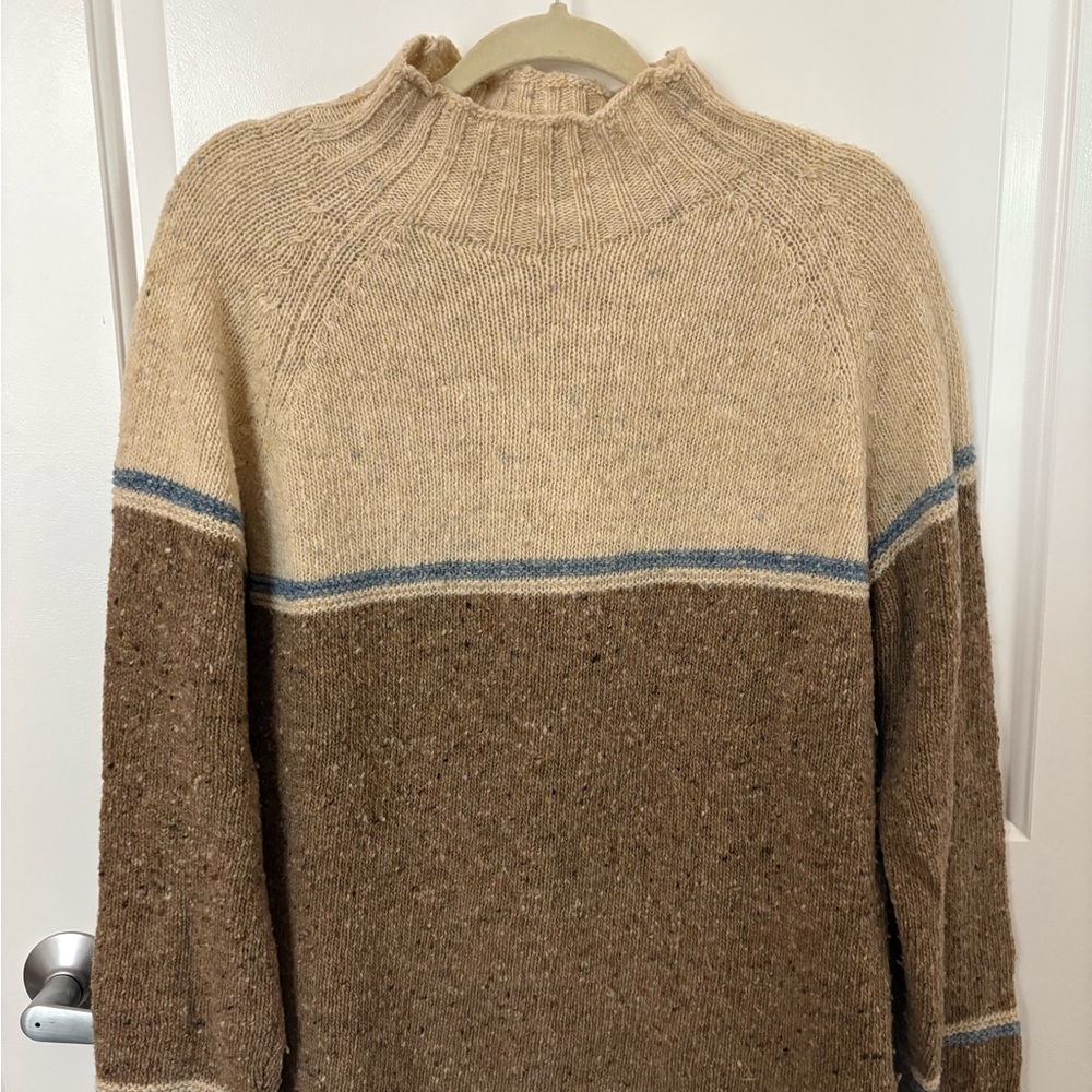 Ladies Celtic and Co Brown and Cream Sweater